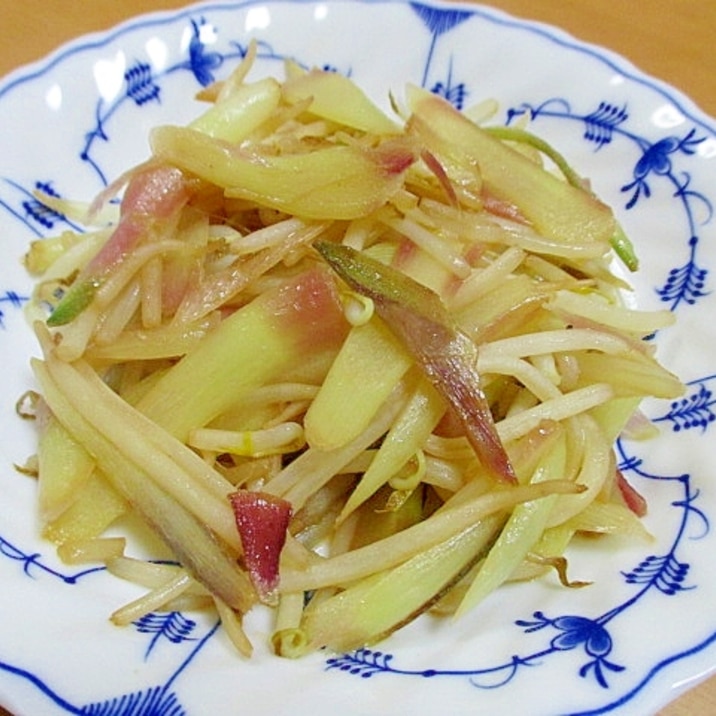 みょうがの茎ともやしの炒め物 レシピ 作り方 By マリリン３２ 楽天レシピ